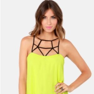 Yellow mini dress. New, never worn.